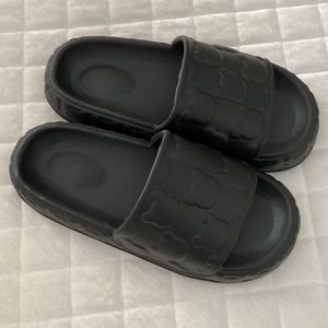 Black Platform Slides